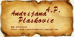 Andrijana Plasković vizit kartica